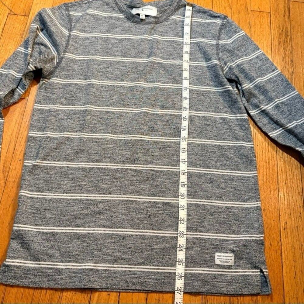 Modern Amusement Gray Striped Long Sleeve Shirt Mens Med Casual Cotton - Picture 6 of 10